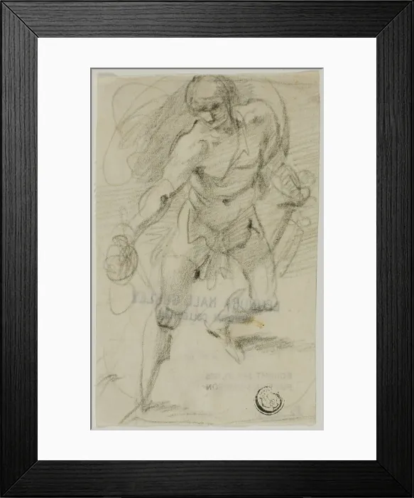 Framed Print : David with the Head of Goliath, 1591 / 93. Creator: Giuseppe Cesari