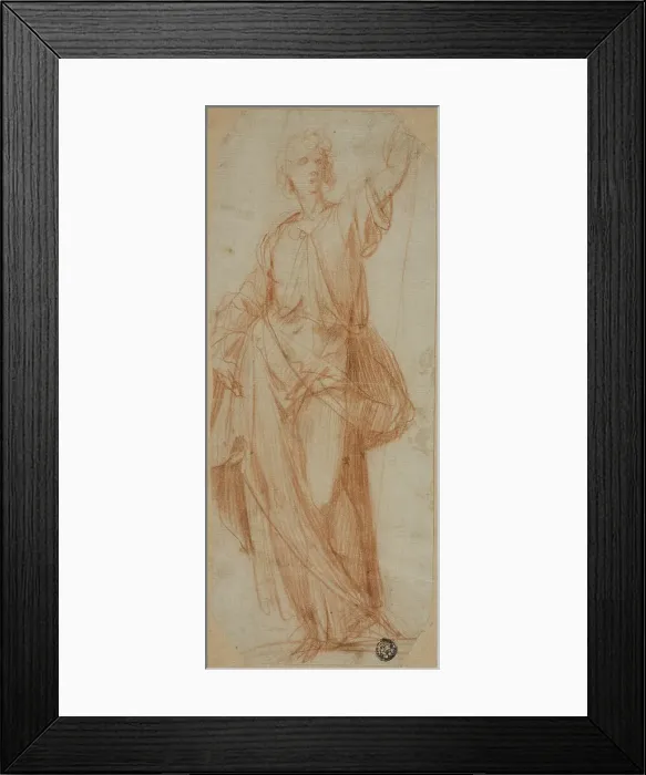Framed Print : Standing Draped Figure, 1589 / 90. Creator: Giuseppe Cesari Framed Print : Standing Draped Figure, 1589 / 90. Creator: Giuseppe Cesari