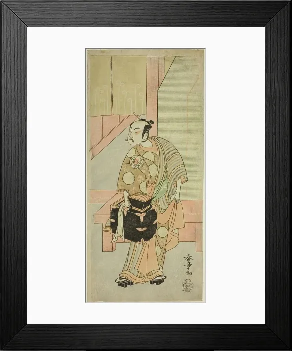 Framed Print : The Actor Ichimura Uzaemon IX as the Hairdreser Komagata Ikkaku in the Play Fuji no Yuki... c.1770. Creator: Shunsho Framed Print : The Actor Ichimura Uzaemon IX as the Hairdreser Komagata Ikkaku in the Play Fuji no Yuki... c.1770. Creator: Shunsho
