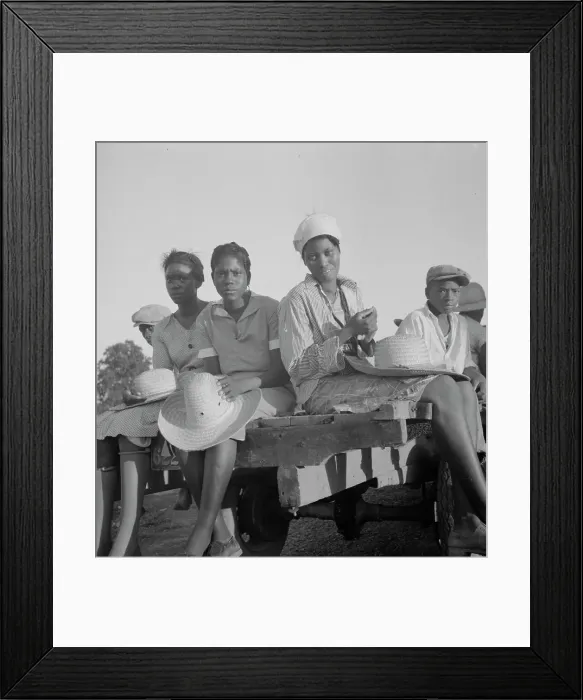 Framed Print : Women being transported from Memphis, Tennessee to an Arkansas plantation, 1937. Creator: Dorothea Lange Framed Print : Women being transported from Memphis, Tennessee to an Arkansas plantation, 1937. Creator: Dorothea Lange
