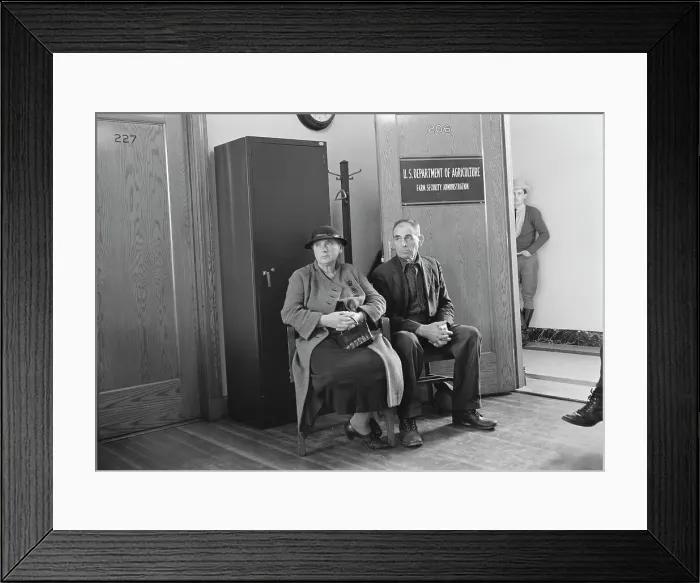 Framed Print : Tenant Purchase applicants, Stockton, California, 1938. Creator: Dorothea Lange Framed Print : Tenant Purchase applicants, Stockton, California, 1938. Creator: Dorothea Lange