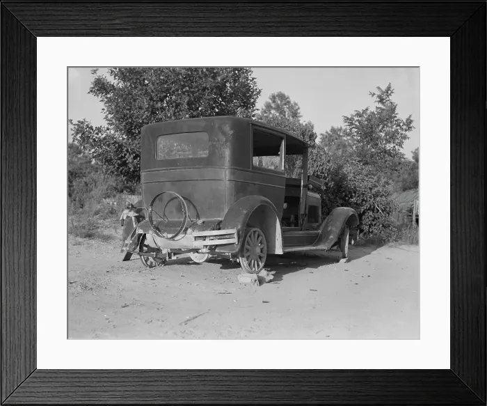 Framed Print : A sharecropper's car near Hartwell, Georgia, 1937. Creator: Dorothea Lange Framed Print : A sharecropper's car near Hartwell, Georgia, 1937. Creator: Dorothea Lange