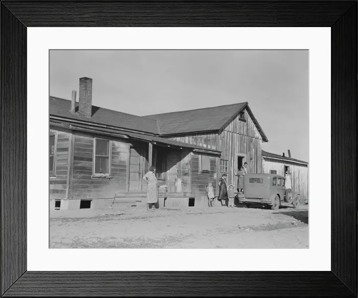 Framed Print : Cotton workers, outskirts of Firebaugh, west side of San Joaquin Valley, California, 1939. Creator: Dorothea Lange Framed Print : Cotton workers, outskirts of Firebaugh, west side of San Joaquin Valley, California, 1939. Creator: Dorothea Lange