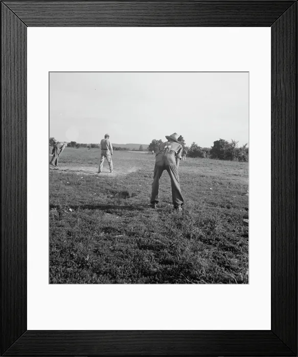 Framed Print : Farmers baseball game in the country... near Mountain Home, northern Arkansas, 1938. Creator: Dorothea Lange Framed Print : Farmers baseball game in the country... near Mountain Home, northern Arkansas, 1938. Creator: Dorothea Lange