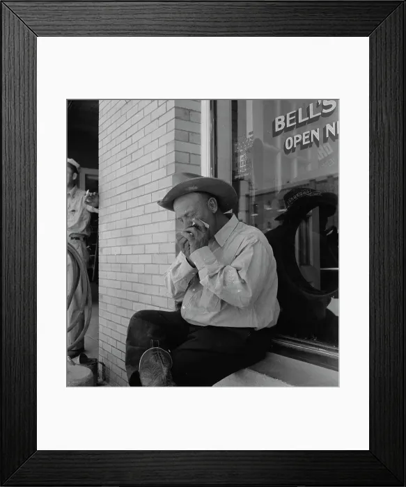 Framed Print : A Texas cattleman is distinguished... Van Horn, Texas, 1937. Creator: Dorothea Lange Framed Print : A Texas cattleman is distinguished... Van Horn, Texas, 1937. Creator: Dorothea Lange