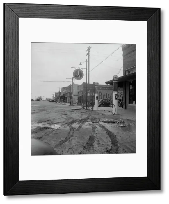 Framed Print : The town of Caddo, Oklahoma, 1938. Creator: Dorothea Lange Framed Print : The town of Caddo, Oklahoma, 1938. Creator: Dorothea Lange