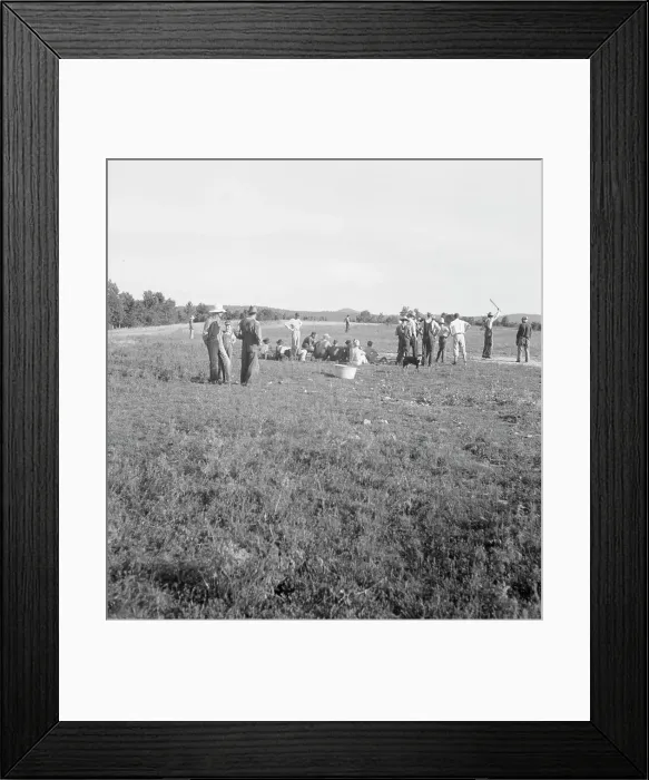 Framed Print : Farmers baseball game in the country... near Mountain Home, northern Arkansas, 1938. Creator: Dorothea Lange