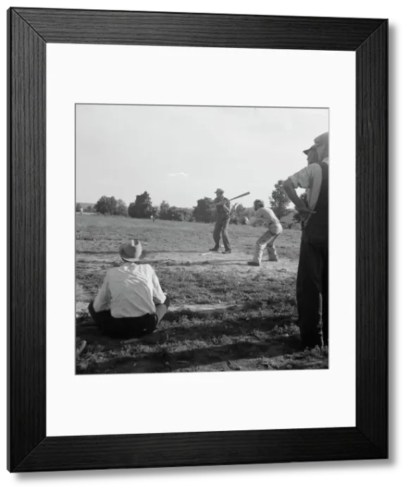 Framed Print : Farmers baseball game in the country, on U.S. 62, near Mountain Home, northern Arkansas, 1938. Creator: Dorothea Lange Framed Print : Farmers baseball game in the country, on U.S. 62, near Mountain Home, northern Arkansas, 1938. Creator: Dorothea Lange