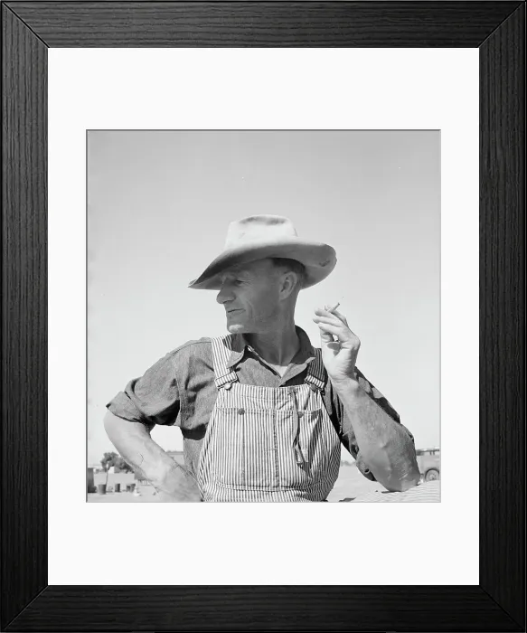 Framed Print : Nebraska farmer come to pick peas, near Calipatria, California, 1939. Creator: Dorothea Lange Framed Print : Nebraska farmer come to pick peas, near Calipatria, California, 1939. Creator: Dorothea Lange