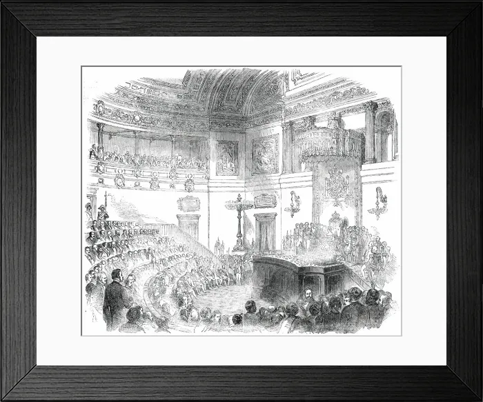 Framed Print : Opening of the Spanish Cortes by Queen Isabella, 1850. Creator: Unknown Framed Print : Opening of the Spanish Cortes by Queen Isabella, 1850. Creator: Unknown