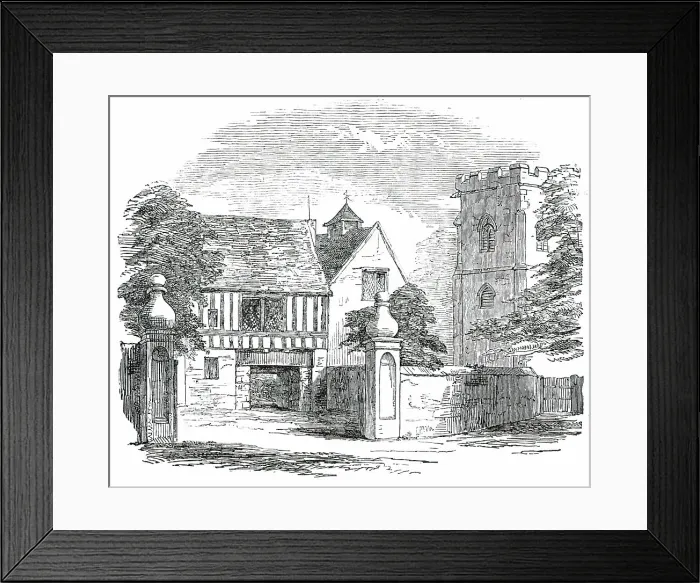 Framed Print : Catesby Hall - Gateway, Ashby St. Leger, 1850. Creator: Unknown Framed Print : Catesby Hall - Gateway, Ashby St. Leger, 1850. Creator: Unknown