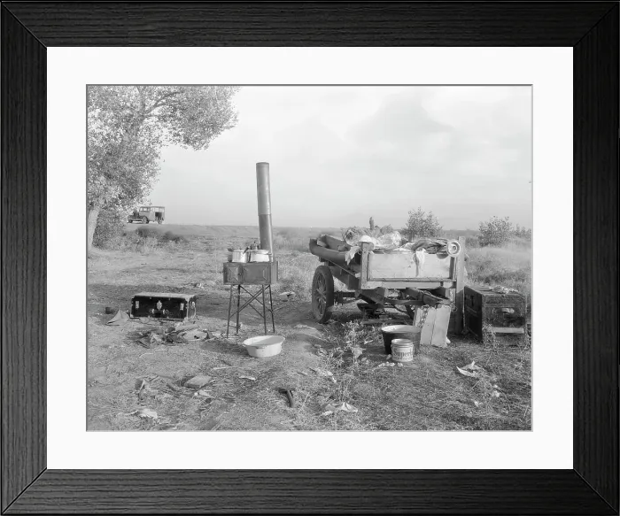 Framed Print : Migratory workers kitchen near Shafter, Kern County, California, 1936. Creator: Dorothea Lange. Migratory workers kitchen near Shafter, Kern County, California, 1936. Creator: Dorothea Lange Framed Print : Migratory workers kitchen near Shafter, Kern County, California, 1936. Creator: Dorothea Lange. Migratory workers kitchen near Shafter, Kern County, California, 1936. Creator: Dorothea Lange