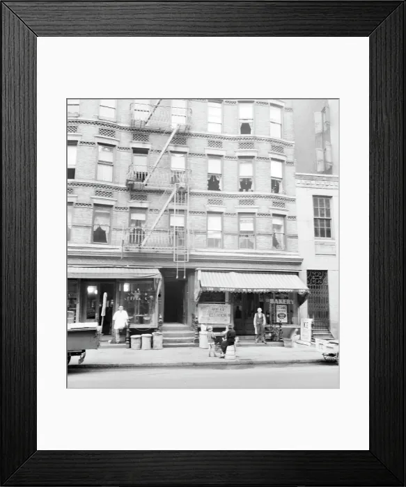 Framed Print : Background photo for Hightstown project, New York City. 1936. Creator: Dorothea Lange