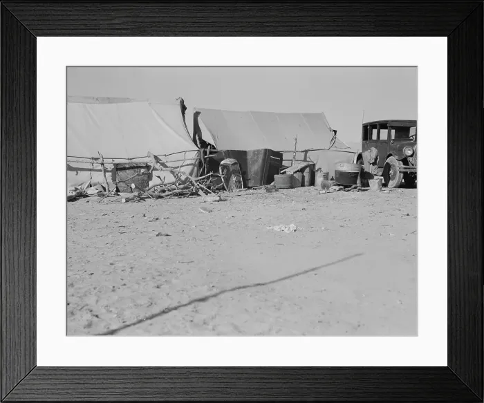 Framed Print : Camp of migratory workers, Imperial County, California, 1937. Creator: Dorothea Lange Framed Print : Camp of migratory workers, Imperial County, California, 1937. Creator: Dorothea Lange
