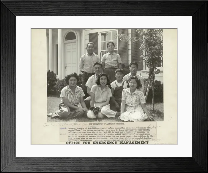 Framed Print : Japanese relocation, California, 1942. Creator: Dorothea Lange Framed Print : Japanese relocation, California, 1942. Creator: Dorothea Lange