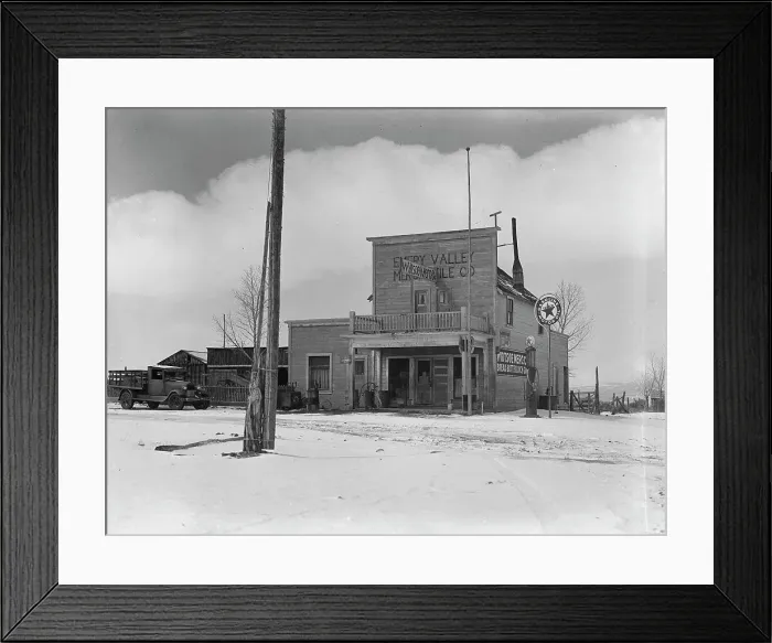 Framed Print : Grocery store, Widtsoe, Utah, 1936. Creator: Dorothea Lange