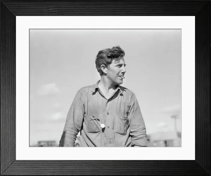 Framed Print : Dust bowl refugee in California, 1936. Creator: Dorothea Lange Framed Print : Dust bowl refugee in California, 1936. Creator: Dorothea Lange