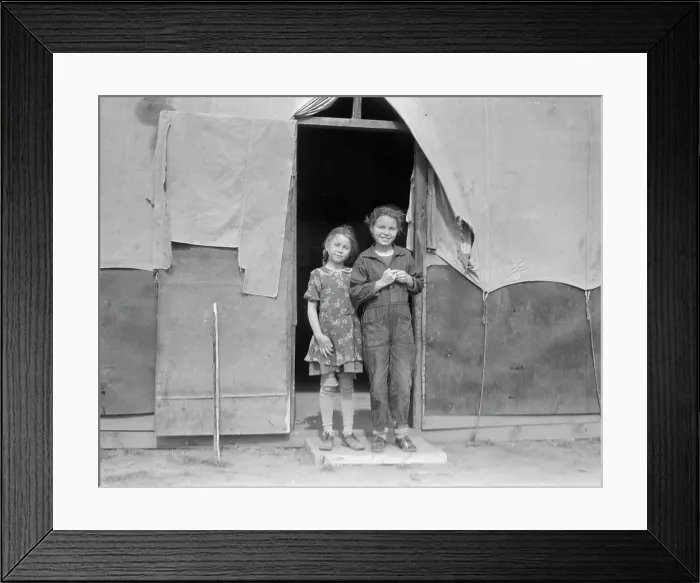 Framed Print : Migrant family in Kern County, California, 1936. Creator: Dorothea Lange Framed Print : Migrant family in Kern County, California, 1936. Creator: Dorothea Lange