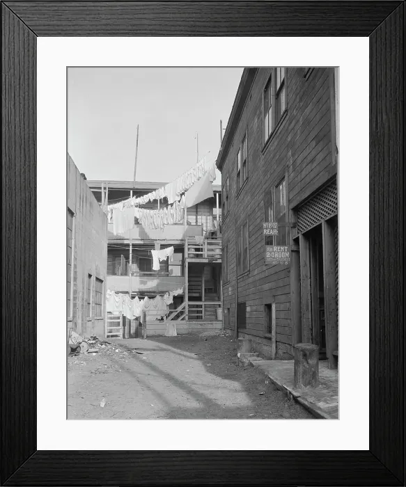 Framed Print : Slums of San Francisco, California, 1935. Creator: Dorothea Lange Framed Print : Slums of San Francisco, California, 1935. Creator: Dorothea Lange