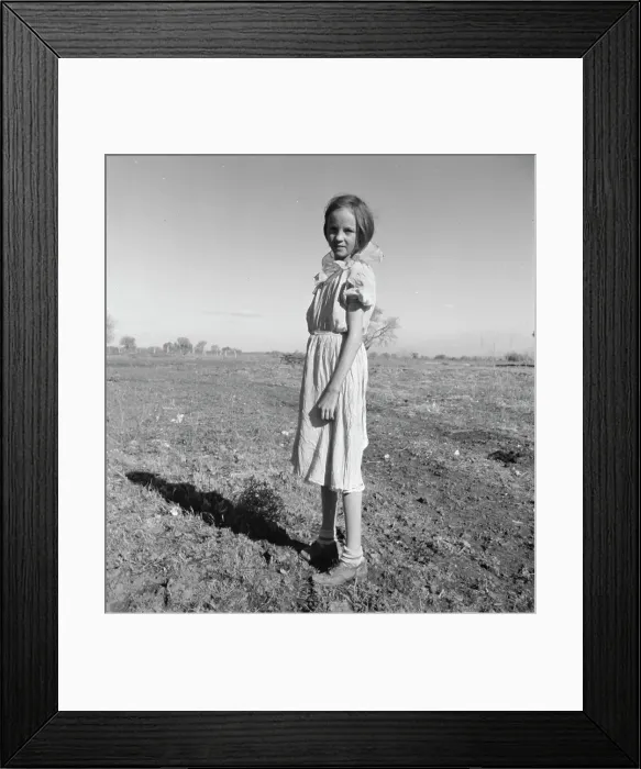 Framed Print : Resettled child of Bosque Farms, New Mexico, 1935. Creator: Dorothea Lange Framed Print : Resettled child of Bosque Farms, New Mexico, 1935. Creator: Dorothea Lange