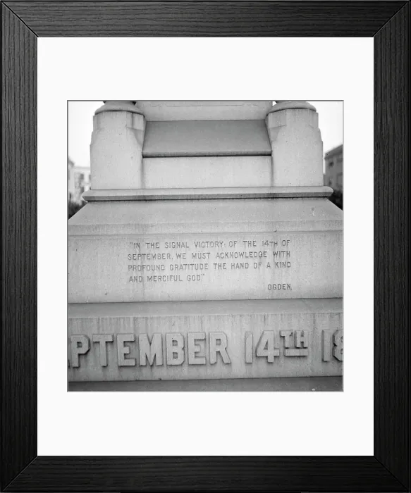 Framed Print : One side of the monument erected to race prejudice, New Orleans, Louisiana, 1936. Creator: Dorothea Lange Framed Print : One side of the monument erected to race prejudice, New Orleans, Louisiana, 1936. Creator: Dorothea Lange