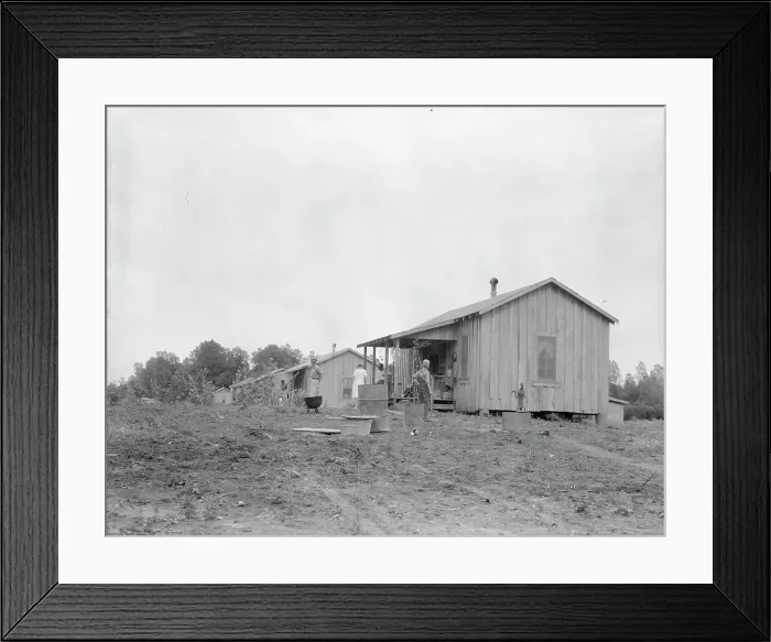Framed Print : New cabins at Hill House, Mississippi, 1936. Creator: Dorothea Lange Framed Print : New cabins at Hill House, Mississippi, 1936. Creator: Dorothea Lange