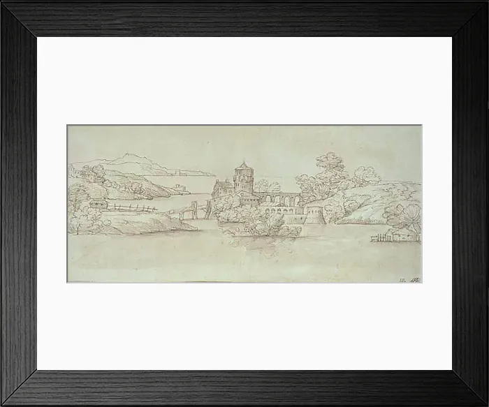 Framed Print : Landscape with Castle, n.d. Creators: Unknown, Giovanni Francesco Grimaldi Framed Print : Landscape with Castle, n.d. Creators: Unknown, Giovanni Francesco Grimaldi