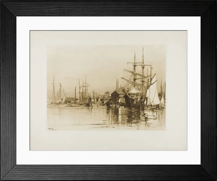 Framed Print : The Inner Harbor, Gloucester, 1883. Creator: Stephen Parrish Framed Print : The Inner Harbor, Gloucester, 1883. Creator: Stephen Parrish