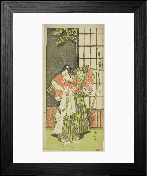 Framed Print : The Actor Otani Hiroji III as Kawazu no Saburo in the Play Myoto-giku Izu no Kisewata... c. 1770. Creator: Shunsho Framed Print : The Actor Otani Hiroji III as Kawazu no Saburo in the Play Myoto-giku Izu no Kisewata... c. 1770. Creator: Shunsho