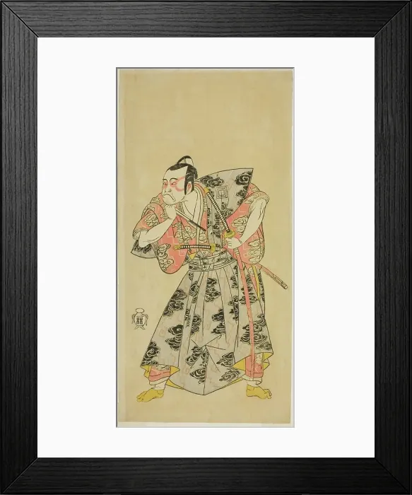 Framed Print : The Actor Ichikawa Danzo III as Fuwa Banazemon in the Play Date Moyo Kumo ni Inazuma... c. 1768. Creator: Shunsho Framed Print : The Actor Ichikawa Danzo III as Fuwa Banazemon in the Play Date Moyo Kumo ni Inazuma... c. 1768. Creator: Shunsho