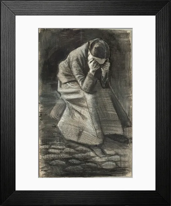 Framed Print : Weeping Woman, 1883. Creator: Vincent van Gogh Framed Print : Weeping Woman, 1883. Creator: Vincent van Gogh