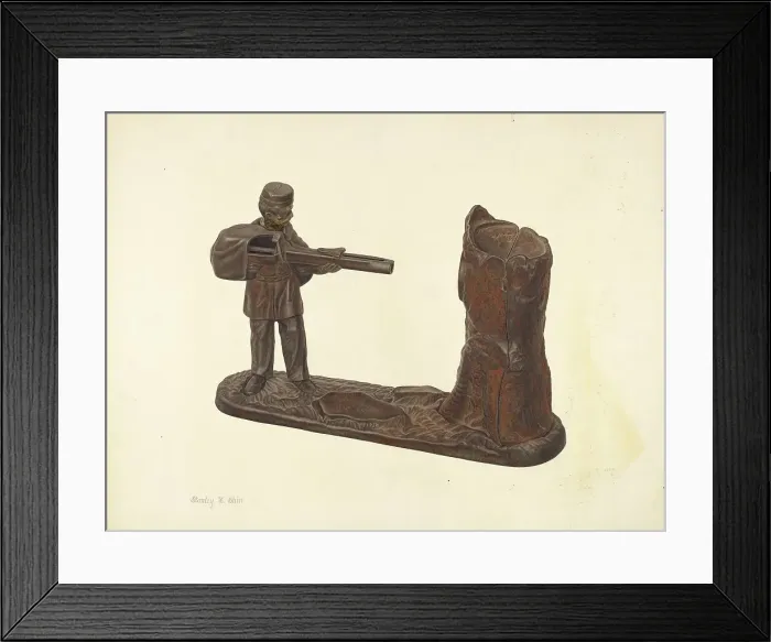 Framed Print : Creedmore Penny Bank, c. 1940. Creator: Stanley Chin Framed Print : Creedmore Penny Bank, c. 1940. Creator: Stanley Chin