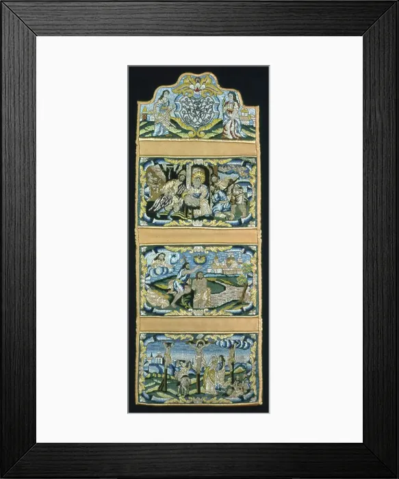 Framed Print : Wall Pocket, Switzerland, 17th century. Creator: Unknown Framed Print : Wall Pocket, Switzerland, 17th century. Creator: Unknown