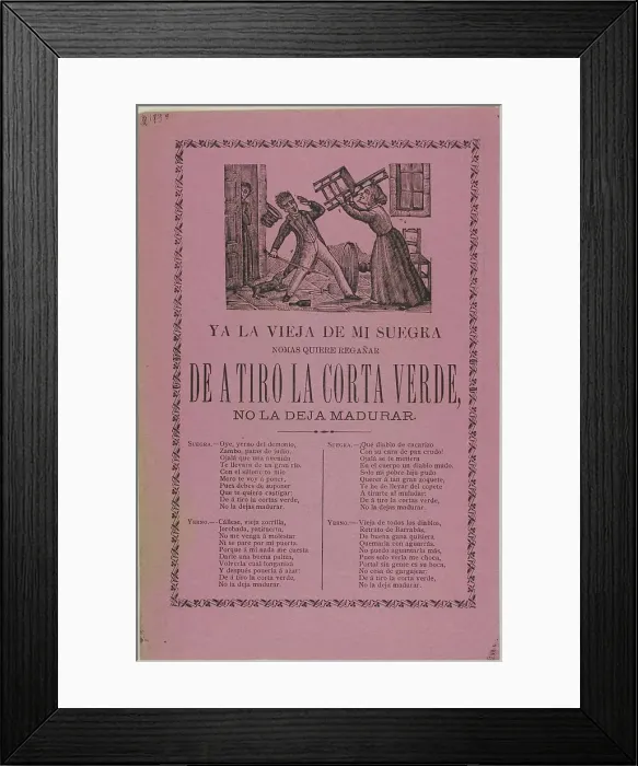 Framed Print : My Old Mother-in-Law is Always Ready to Scold without Any Reason, n.d. Creator: Manuel Manilla Framed Print : My Old Mother-in-Law is Always Ready to Scold without Any Reason, n.d. Creator: Manuel Manilla