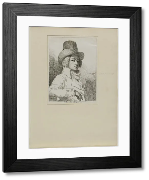 Framed Print : Portrait of B. Reading, Engraver, June 16, 1798. Creator: Samuel de Wilde Framed Print : Portrait of B. Reading, Engraver, June 16, 1798. Creator: Samuel de Wilde