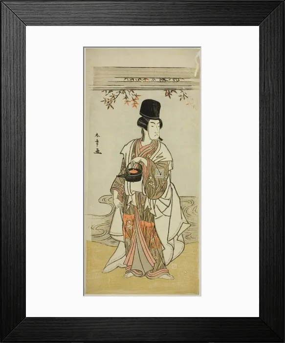 Framed Print : The Actor Ichikawa Monnosuke II as the Court Servant Shoheida Sadamori in the Play... c. 1777. Creator: Shunsho