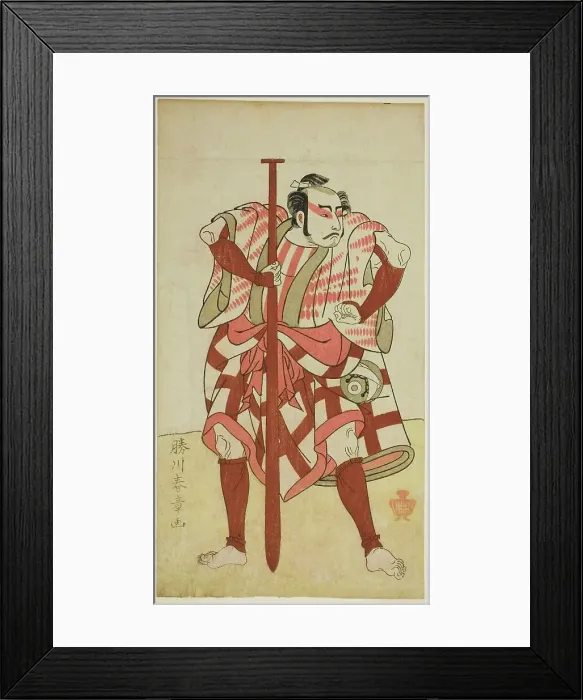 Framed Print : The Actor Kasaya Matakuro II as the Boatman Rokuzo in an Unidentified Play, Performed... c. 1772. Creator: Shunsho Framed Print : The Actor Kasaya Matakuro II as the Boatman Rokuzo in an Unidentified Play, Performed... c. 1772. Creator: Shunsho