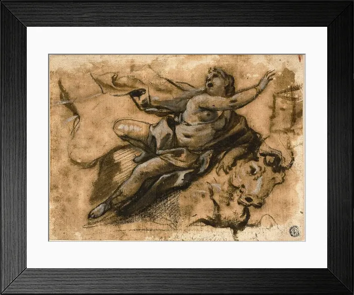Framed Print : Rape of Europa, 1652-1705. Creator: Luca Giordano