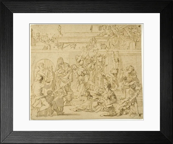 Framed Print : Saint Cecilia Distributing Alms to the Poor, after 1615. Creator: Domenichino Framed Print : Saint Cecilia Distributing Alms to the Poor, after 1615. Creator: Domenichino