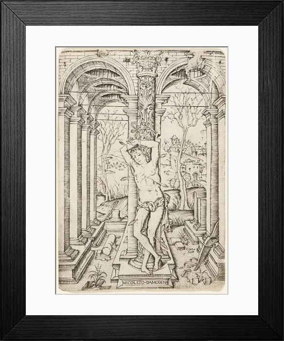 Framed Print : Saint Sebastian, 1500 / 10. Creator: Nicoletto da Modena Framed Print : Saint Sebastian, 1500 / 10. Creator: Nicoletto da Modena