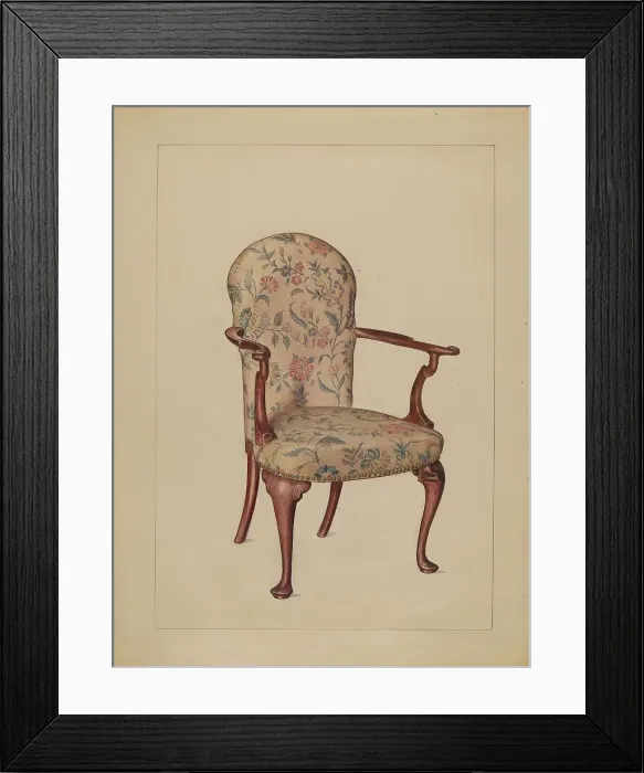Framed Print : Armchair, 1936. Creator: Florence Choate Framed Print : Armchair, 1936. Creator: Florence Choate