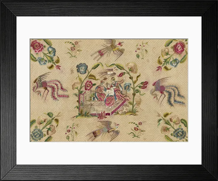 Framed Print : Picture (Susannah and the Elders), England, Queen Anne period, c. 1700 / 10. Creator: Unknown Framed Print : Picture (Susannah and the Elders), England, Queen Anne period, c. 1700 / 10. Creator: Unknown