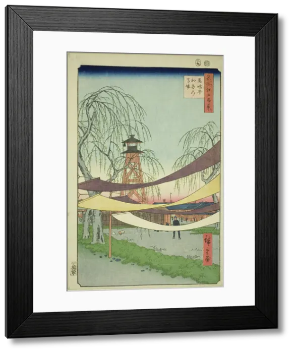Framed Print : The Hatsune Riding Grounds at Bakuro-cho (Bakuro-cho Hatsune no Baba), from the series... 1857. Creator: Ando Hiroshige Framed Print : The Hatsune Riding Grounds at Bakuro-cho (Bakuro-cho Hatsune no Baba), from the series... 1857. Creator: Ando Hiroshige