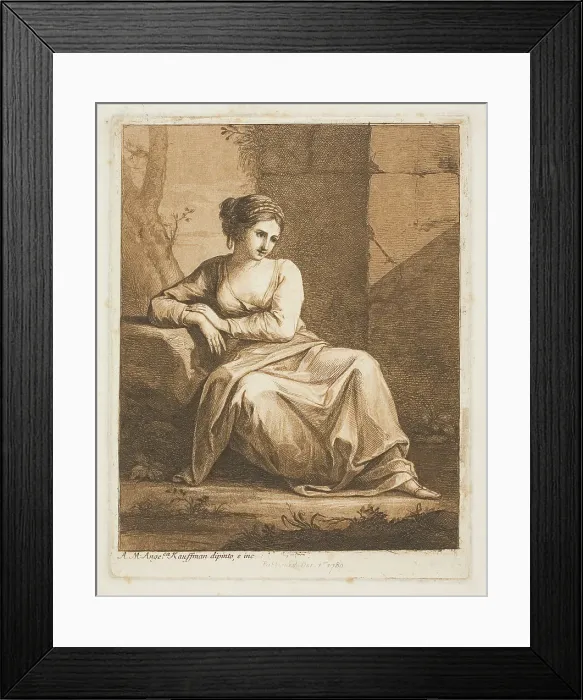 Framed Print : The Muse, 1766. Creator: Angelica Kauffman Framed Print : The Muse, 1766. Creator: Angelica Kauffman