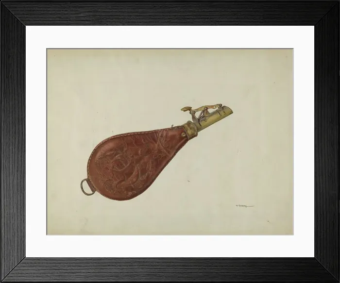 Framed Print : Powder Flask, c. 1940. Creator: Alf Bruseth Framed Print : Powder Flask, c. 1940. Creator: Alf Bruseth