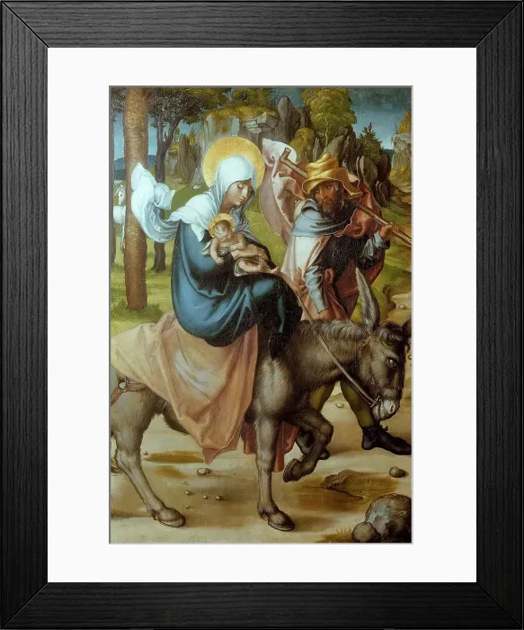 Framed Print : Seven Sorrows Polyptych: The Flight into Egypt, 1495-1496. Creator: Dürer, Albrecht (1471-1528) Framed Print : Seven Sorrows Polyptych: The Flight into Egypt, 1495-1496. Creator: Dürer, Albrecht (1471-1528)