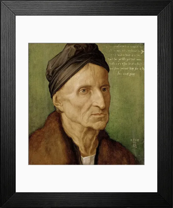 Framed Print : Portrait of Michael Wolgemut (1434-1519), 1516. Creator: Dürer, Albrecht (1471-1528) Framed Print : Portrait of Michael Wolgemut (1434-1519), 1516. Creator: Dürer, Albrecht (1471-1528)