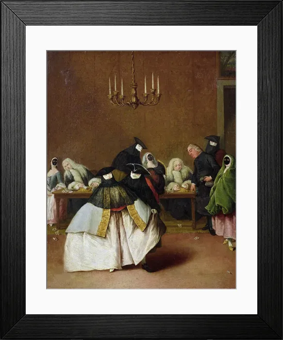 Framed Print : Il Ridotto, Mid of the 18th cen. Creator: Longhi, Pietro (1701-1785) Framed Print : Il Ridotto, Mid of the 18th cen. Creator: Longhi, Pietro (1701-1785)