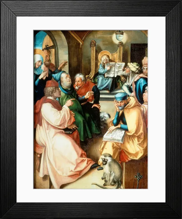 Framed Print : Seven Sorrows Polyptych: Christ among the Doctors, 1495-1496. Creator: Dürer, Albrecht (1471-1528) Framed Print : Seven Sorrows Polyptych: Christ among the Doctors, 1495-1496. Creator: Dürer, Albrecht (1471-1528)