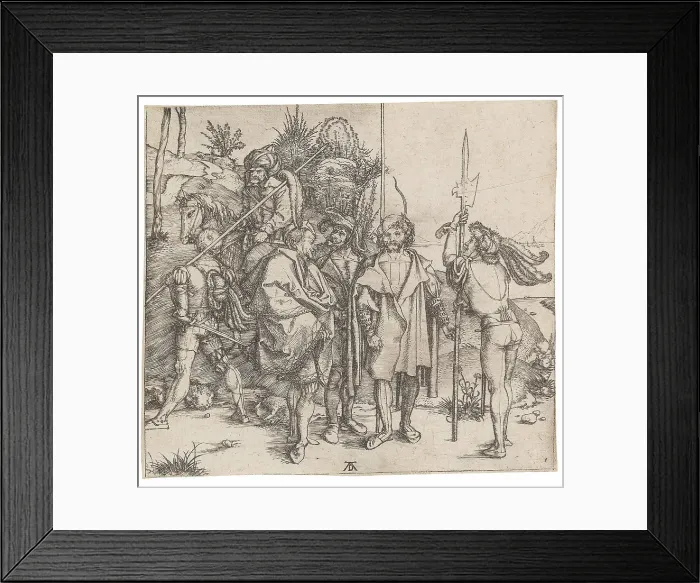 Framed Print : Five lansquenets and an Oriental on horseback, c. 1496. Creator: Dürer, Albrecht (1471-1528) Framed Print : Five lansquenets and an Oriental on horseback, c. 1496. Creator: Dürer, Albrecht (1471-1528)